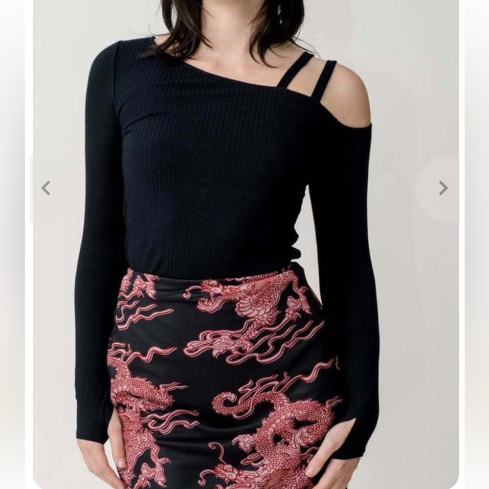 Only Hearts off shoulder black top